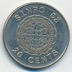 Соломоновы острова, 20 центов (1993 г.)