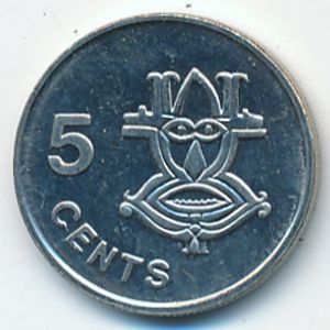 Соломоновы острова, 5 центов (1996 г.)