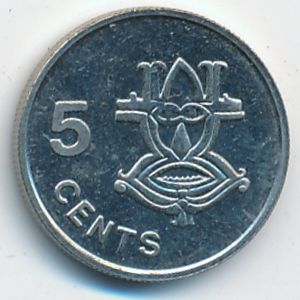 Соломоновы острова, 5 центов (1996 г.)