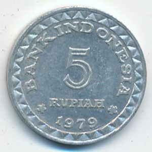 Indonesia, 5 rupiah, 1979