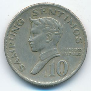 Philippines, 10 centimos, 1967