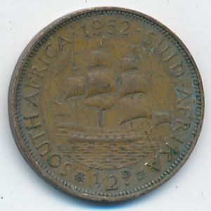 ЮАР, 1/2 пенни (1952 г.)