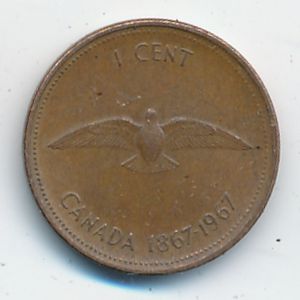 Канада, 1 цент (1967 г.)