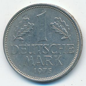West Germany, 1 mark, 1975