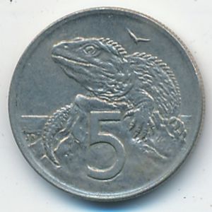 New Zealand, 5 cents, 1972
