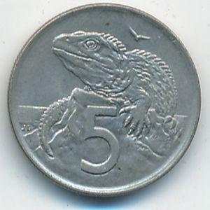New Zealand, 5 cents, 1971