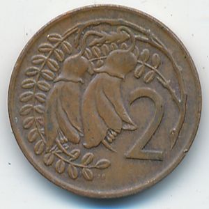 New Zealand, 2 cents, 1969