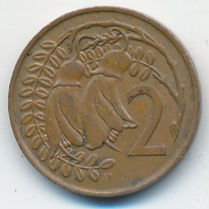 New Zealand, 2 cents, 1967