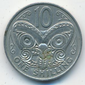 New Zealand, 10 cents, 1967