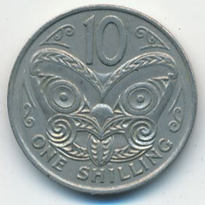 New Zealand, 10 cents, 1967