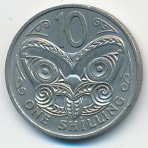 New Zealand, 10 cents, 1967
