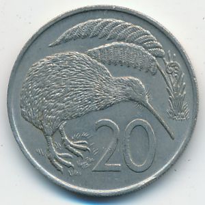 Новая Зеландия, 20 центов (1967 г.)