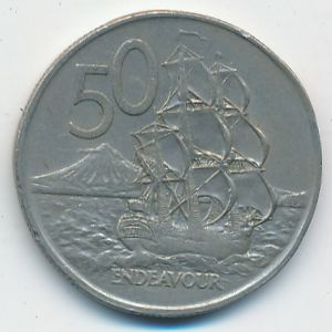 New Zealand, 50 cents, 1973