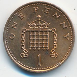 Великобритания, 1 пенни (1987 г.)
