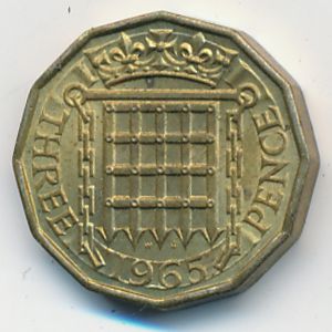Great Britain, 3 pence, 1965