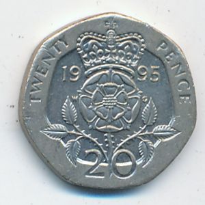 Великобритания, 20 пенсов (1995 г.)
