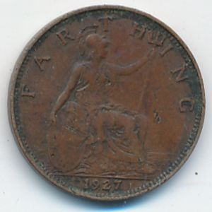 Великобритания, 1 фартинг (1927 г.)