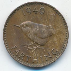 Великобритания, 1 фартинг (1940 г.)