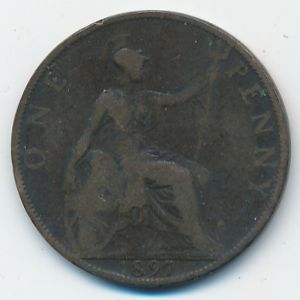 Великобритания, 1 пенни (1897 г.)