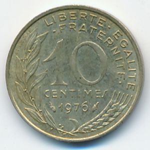 Франция, 10 сентим (1976 г.)