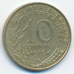 Франция, 10 сентим (1976 г.)