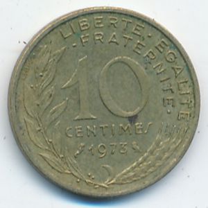 Франция, 10 сентим (1974 г.)