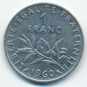 France, 1 franc, 1960