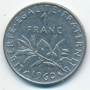 France, 1 franc, 1960