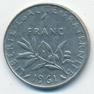 France, 1 franc, 1961