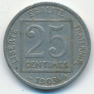 France, 25 centimes, 1903