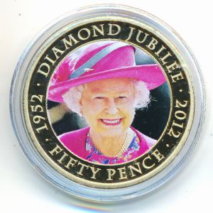 Jersey, 50 pence, 2012