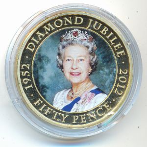Jersey, 50 pence, 2012