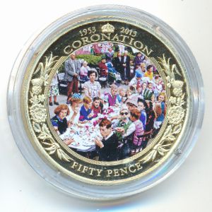 Jersey, 50 pence, 2013