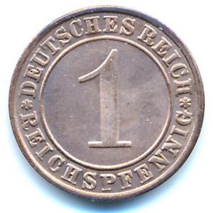Веймарская республика, 1 рейхспфенниг (1936 г.)