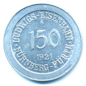 Нюрнберг., 150 пфеннигов (1921 г.)