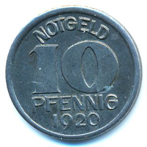 Халл., 10 пфеннигов (1920 г.)