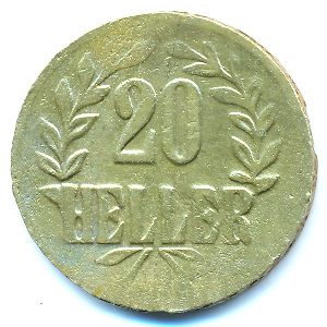 Немецкая Африка, 20 геллеров (1916 г.)