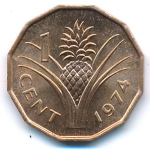 Свазиленд, 1 цент (1974 г.)