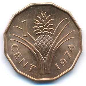 Свазиленд, 1 цент (1974 г.)