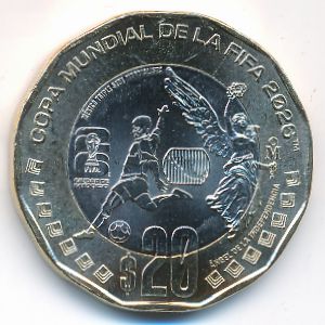 Мексика, 20 песо (2026 г.)