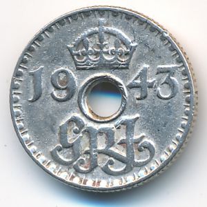 New Guinea, 6 pence, 1943