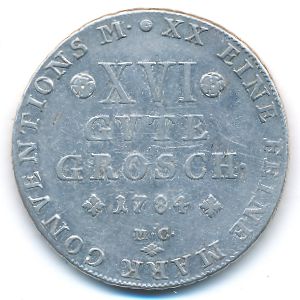 Брауншвейг-Вольфенбюттель, 16 гуте-грошей (1784 г.)