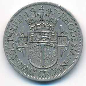 Southern Rhodesia, 1/2 crown, 1947