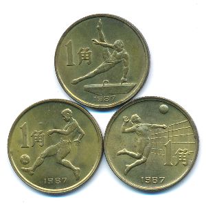 Китай, Набор монет (1987 г.)