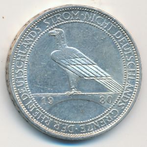 Weimar Republic, 3 reichsmark, 1930
