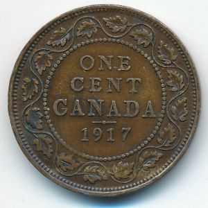Канада, 1 цент (1917 г.)