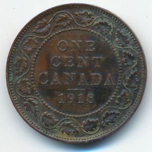 Канада, 1 цент (1918 г.)