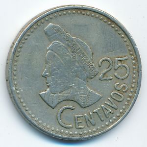 Гватемала, 25 сентаво (1987 г.)