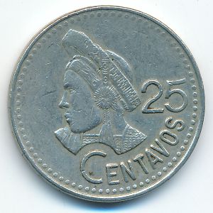 Гватемала, 25 сентаво (1993 г.)
