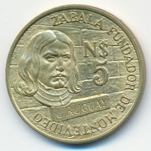 Уругвай, 5 новых песо (1976 г.)